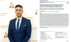 تدريسي من جامعة كركوك ينشر بحثًا في مجلة عالمية حول التكوينات النفطية في باكستان